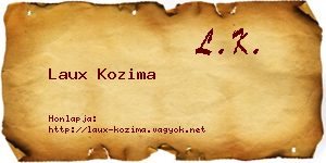 Laux Kozima névjegykártya